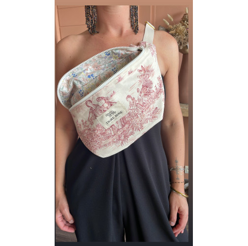 Banane Toile de Jouy Rouge