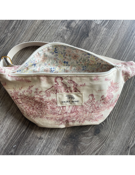 Banane Toile de Jouy Rouge