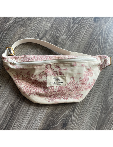 Banane Toile de Jouy Rouge