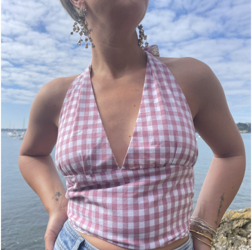 Top Dos Nu Vichy Rose