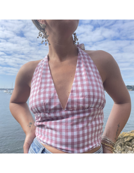 Top Dos Nu Vichy Rose