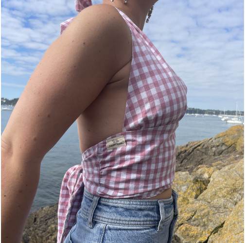 Top Dos Nu Vichy Rose