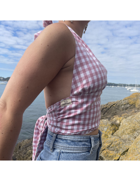 Top Dos Nu Vichy Rose