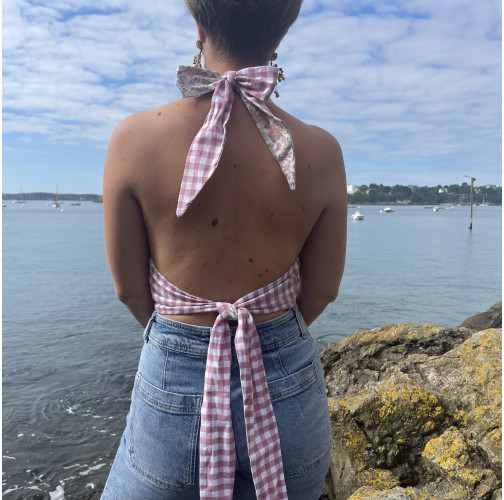 Top Dos Nu Vichy Rose