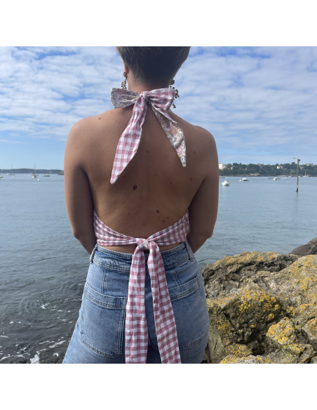 Top Dos Nu Vichy Rose