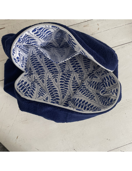 Trousse de toilette éponge bleue