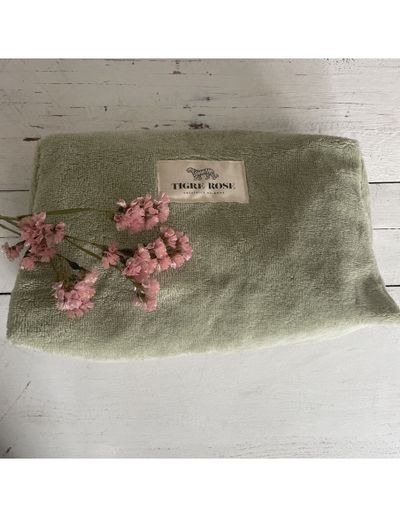 Trousse de toilette en nid d'abeille vert