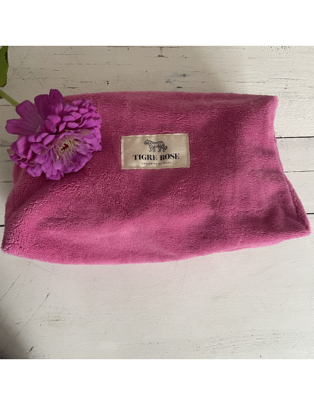 Trousse de toilette éponge rose