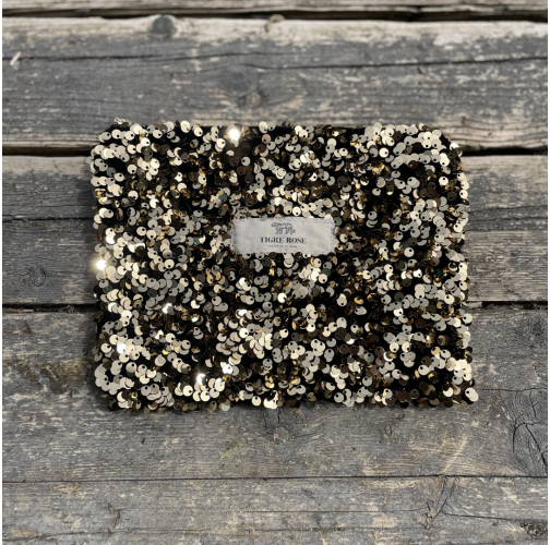 Pochette sequins dorés