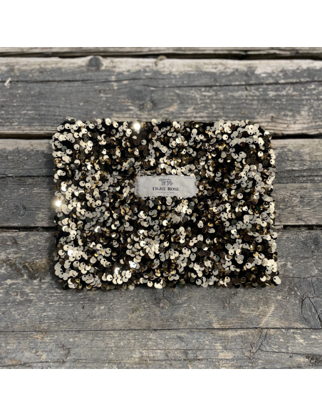 Pochette sequins dorés