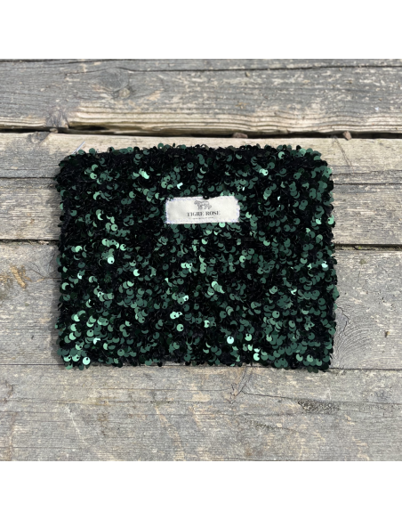 Pochette sequins verts